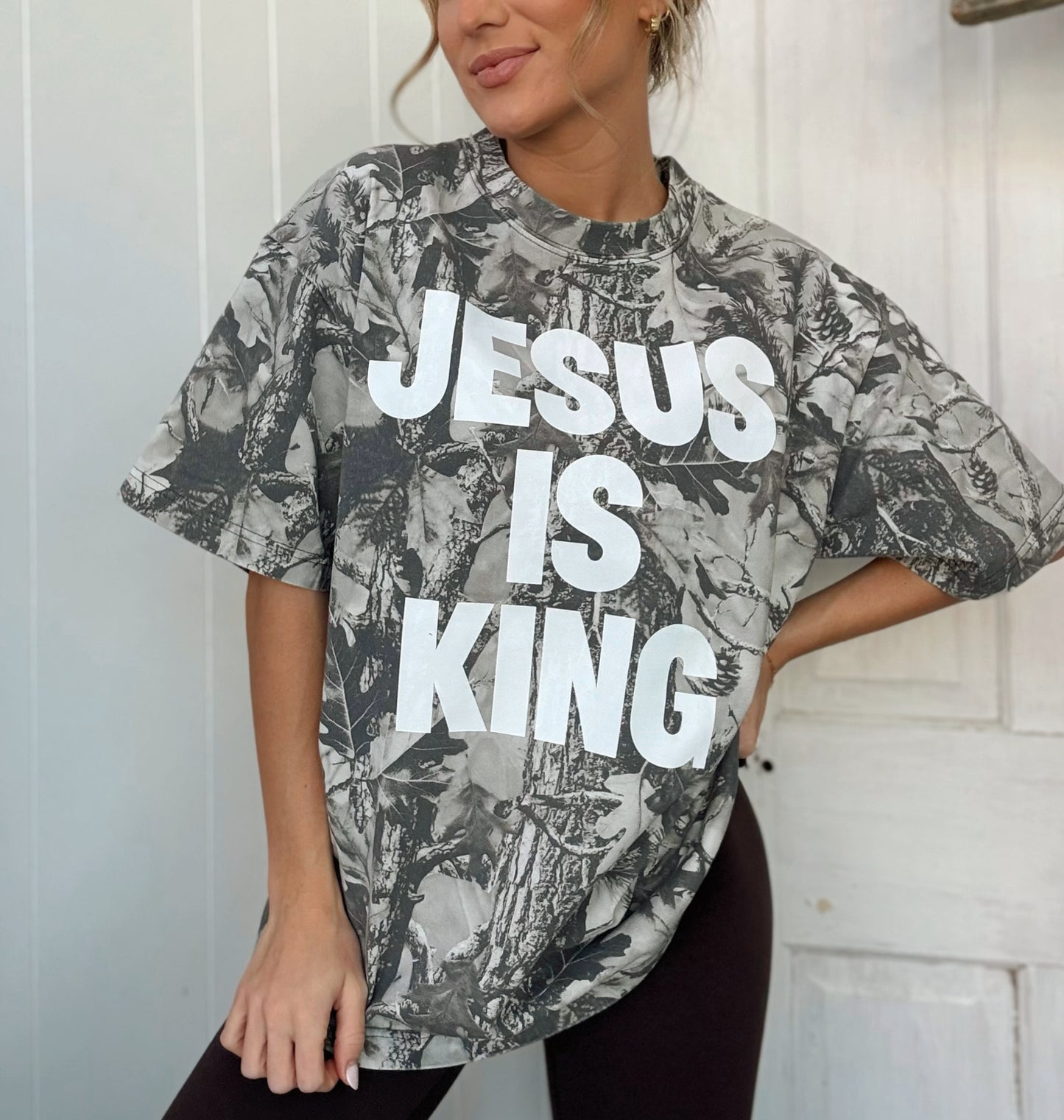 Jesus Is King Camo Tee