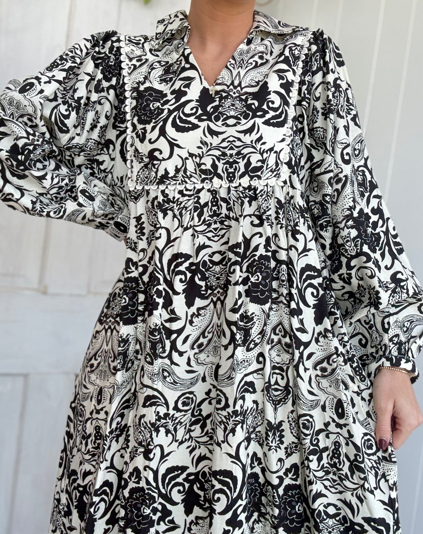 Black and White Pattern Maxi