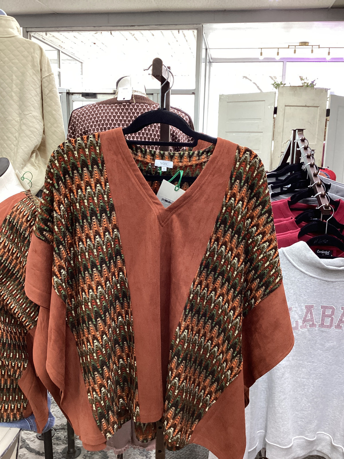 Brown Wide Sleeve Top