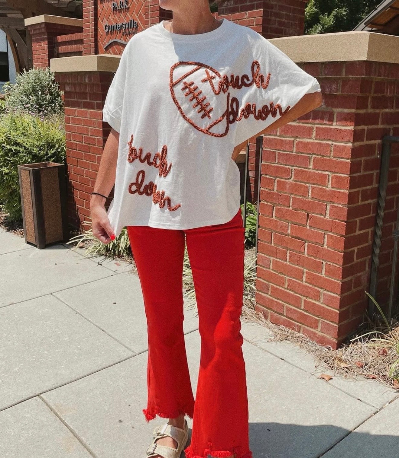 Risen Red Cropped Jean