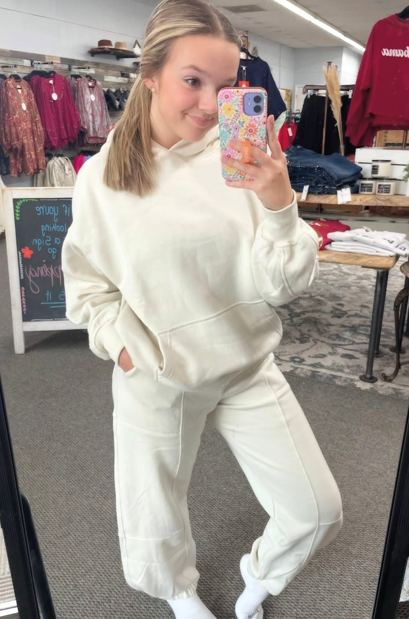 Cream Athletic Jogger Set