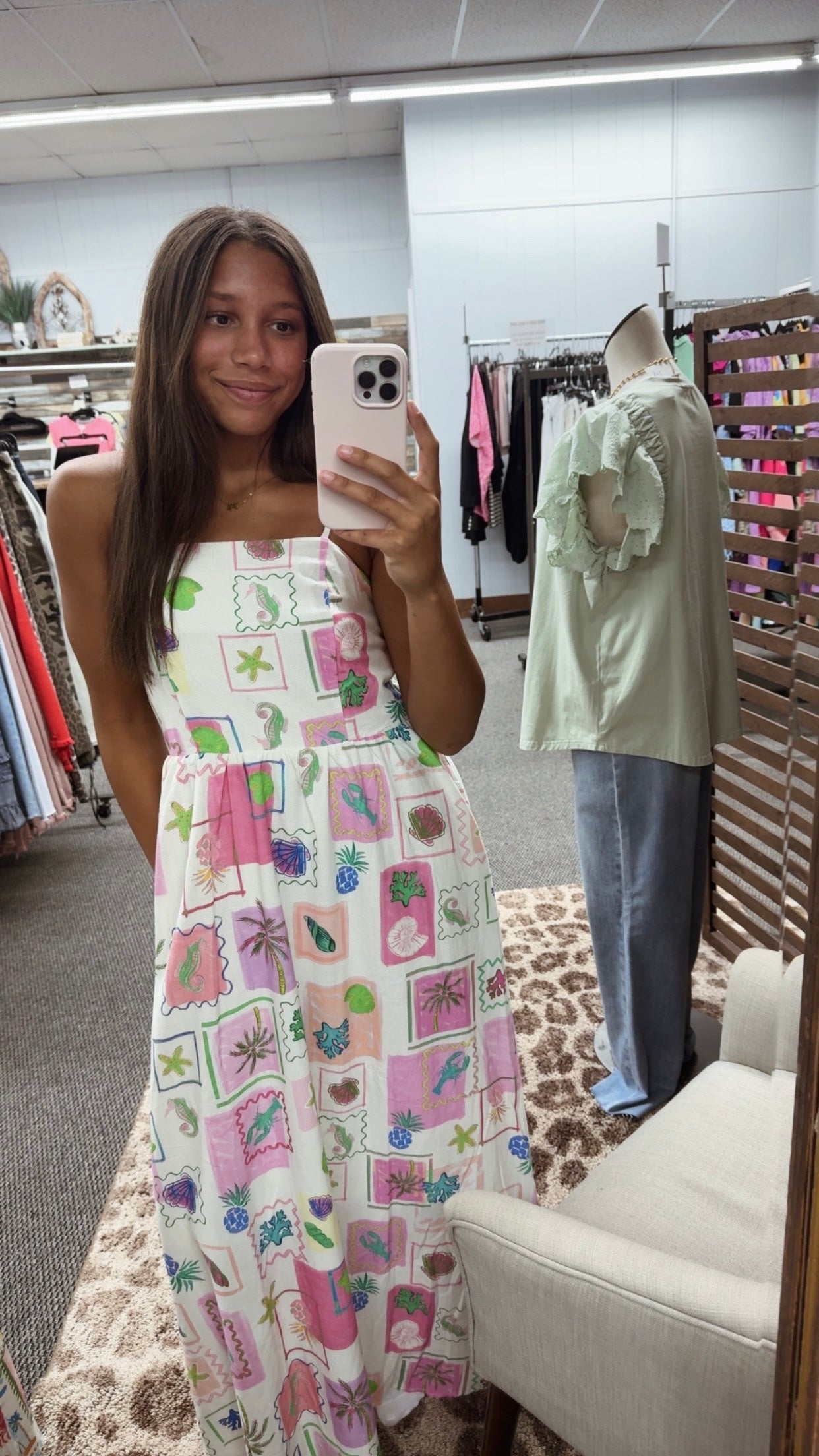 She+Sky ST1216 multi seashell maxi