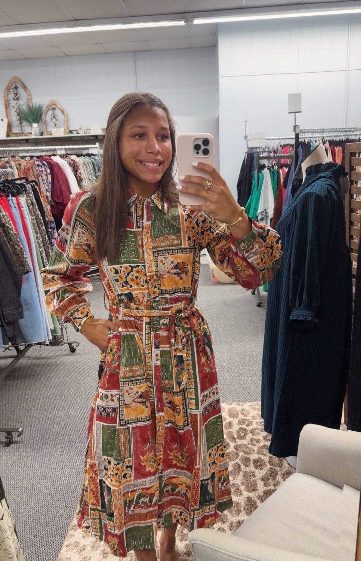 Amber Multi color midi dress
