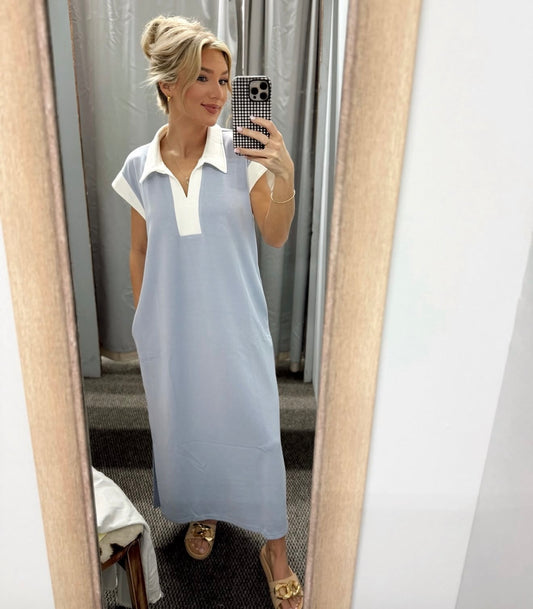 She+Sky ST1269 comfy lined midi dress