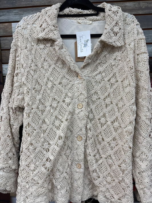 Crochet Cream Jacket