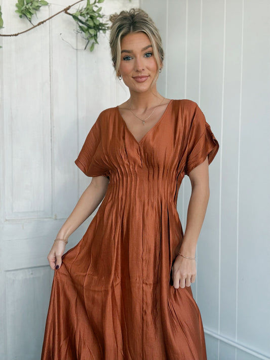 Sienna Pleated Cocktail Dress