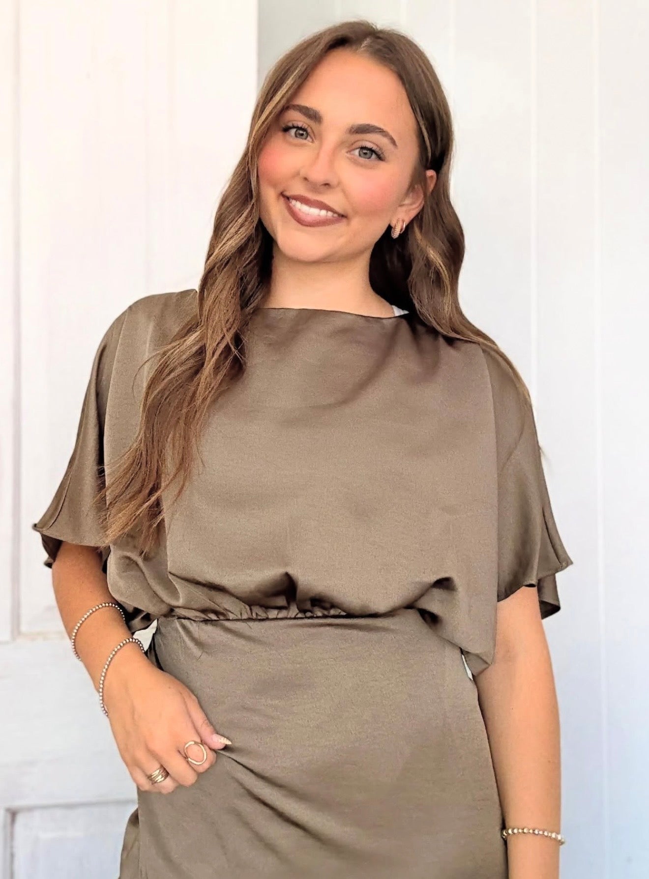 Mocha Midi Cocktail Dress