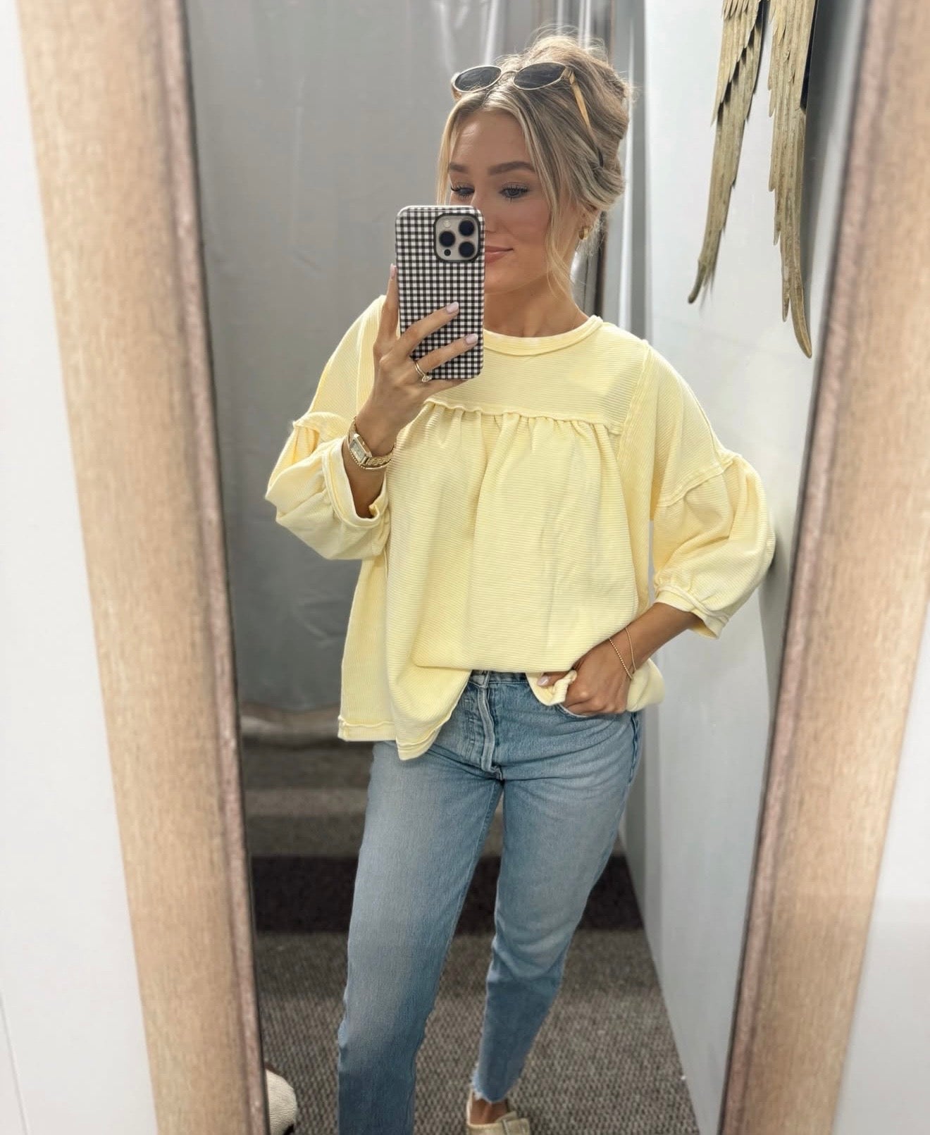 Puff Sleeve Baby Doll Top