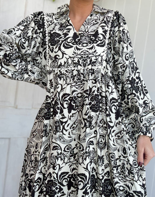 Black and White Pattern Maxi