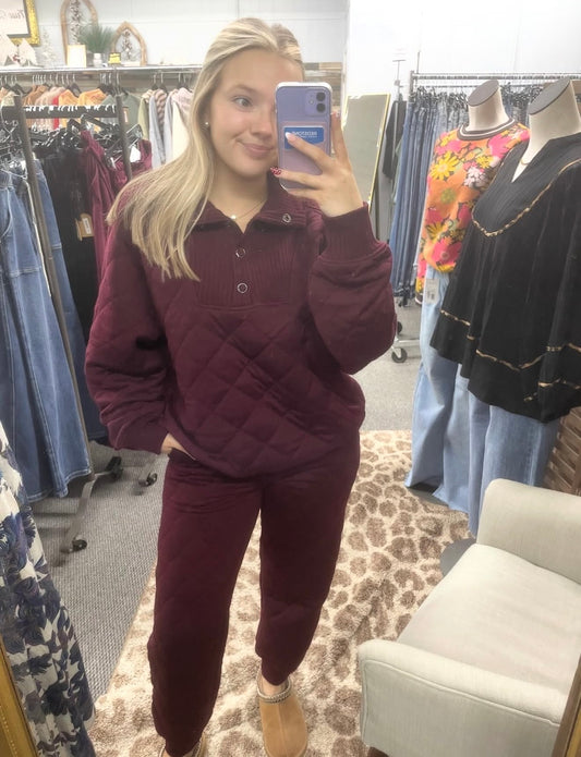 Quilted Jogger Set