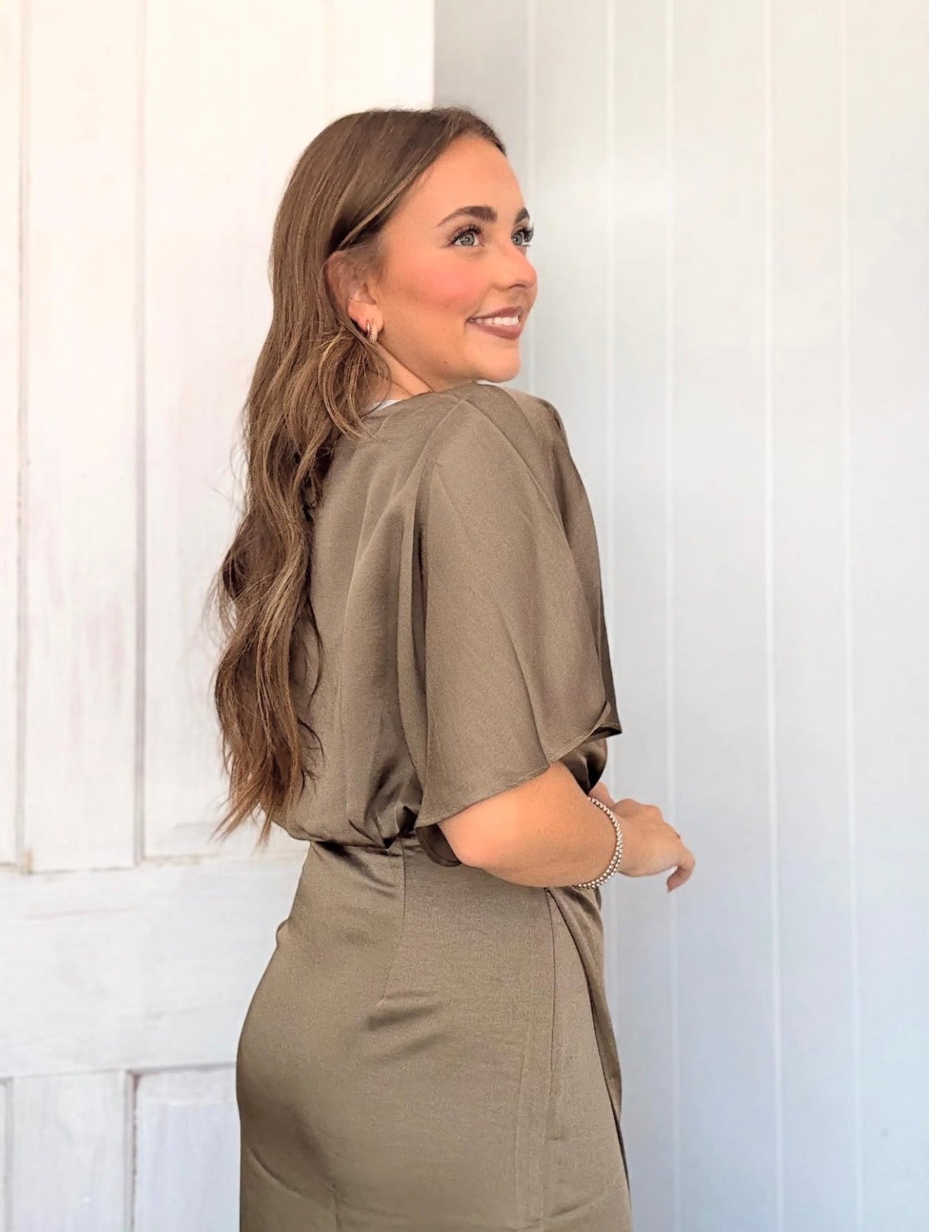 Mocha Midi Cocktail Dress