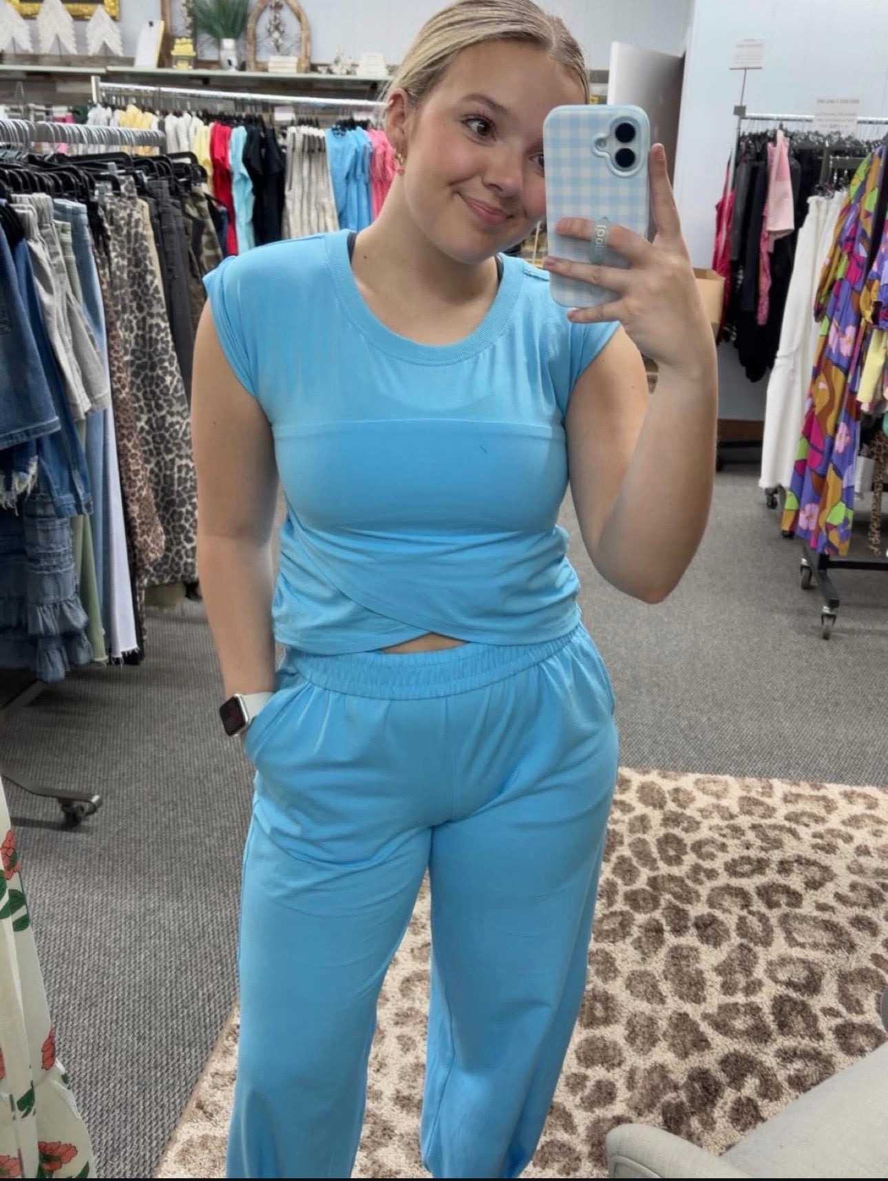 Dupe Crop Top and Jogger Set