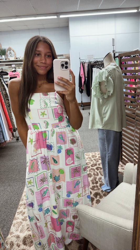 She+Sky ST1216 multi seashell maxi