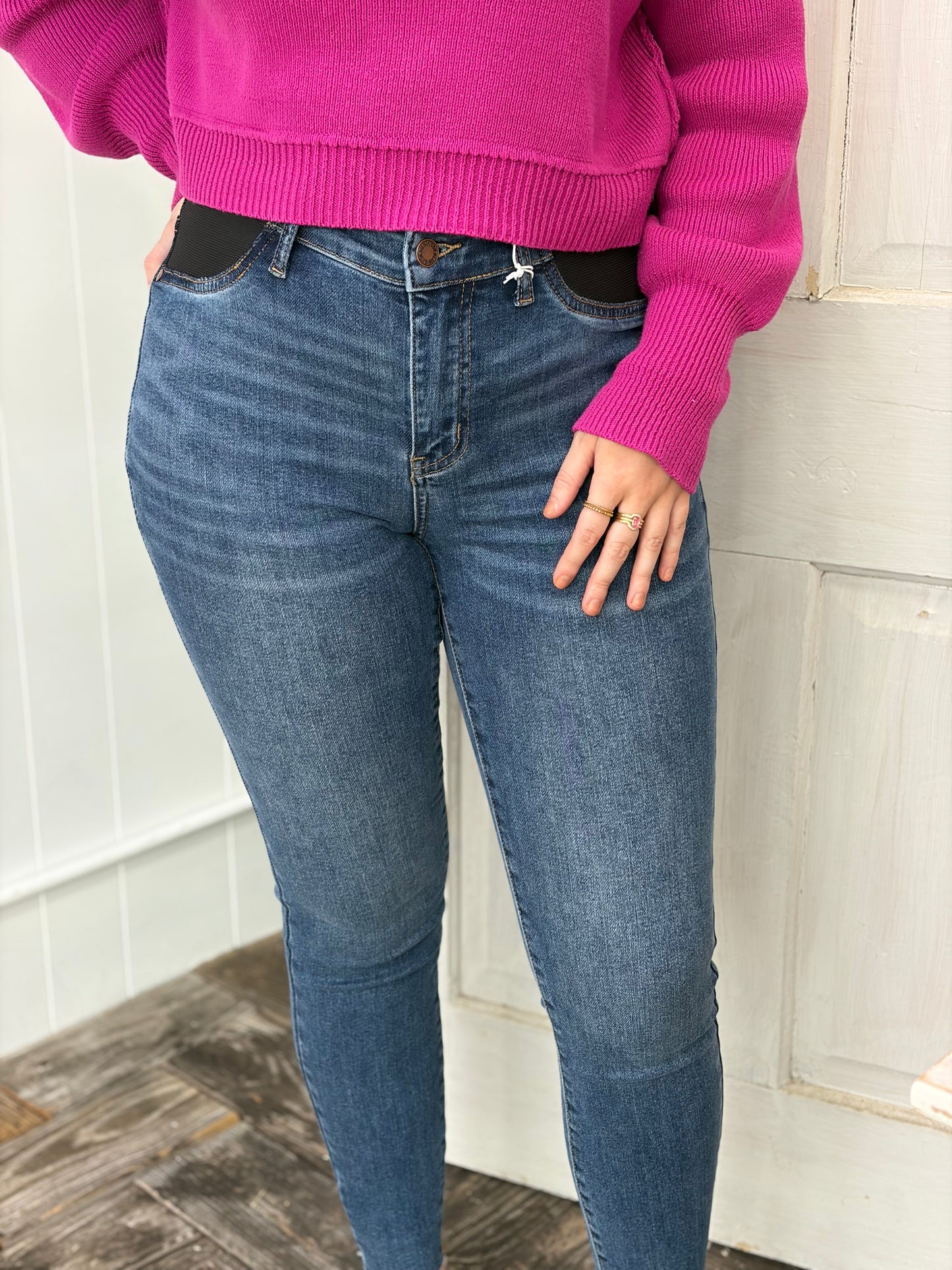 Judy Blue Mid Wash Maternity Slim Fit