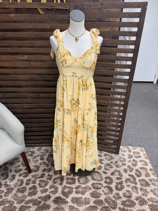 Yellow Floral Dress