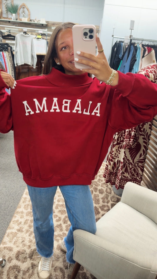 Bucket List Alabama Red Mockneck